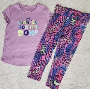🆕️ Under Armour Tee * Nike Foldover Leggings